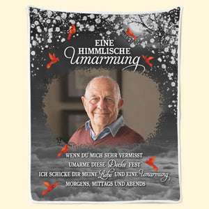 Personalisierte Kardinal-fotodecke – Gedenk- Und Beileidsgeschenke Zu Weihnachten Für Den Verlust Von Mama, Papa – Immer In Erinnerung, Nie Vergessen