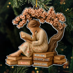 Personalisiertes Acrylornament – Weihnachtsgeschenke Für Buchliebhaber, Bücherwürmer, Leser – Gelassenheit Auf Jeder Seite