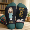 Personalisierte Socken – Geschenke für Bücherliebhaber, Leseratten und Leser – Leseratte Macht Pause