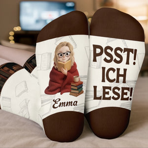 Personalisierte Socken – Personalisierte Buch-Geschenke für Bücherliebhaber, Leseratten und Vielleser - Ich Bin Ein Bücherliebhaber