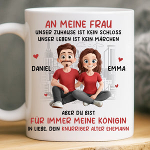 Benutzerdefinierte Tasse – Personalisierte Hochzeitsgeschenke zum Jahrestag für Ehemann und Ehefrau, Ihn und Sie – An Meine Frau