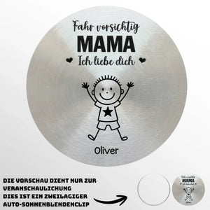 Personalisierte Sonnenblende Clip Fürs Auto – Personalisierte Geburtstagsgeschenke Für Papa Und Opa – Komm Immer Sicher Nach Hause