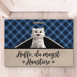 Individuelle Dekomatte Für Zuhause – Personalisierte Weihnachts- und Geburtstagsgeschenke für Familie, Hunde- und Katzenliebhaber – Hoffe, Du Magst Haustiere