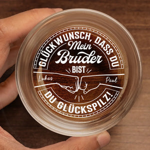 Personalisiertes Whiskyglas – Geburtstagsgeschenk Für Opa, Papa, Bruder, Schwester, Beste Freunde – Du Bist Mein Bruder