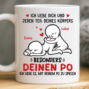 Benutzerdefinierte Tasse – Personalisierte Hochzeitsgeschenke zum Jahrestag für Ehemann und Ehefrau, Ihn und Sie – Ich Liebe Dich