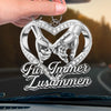 Personalisierte Acryl-Autoanhänger – Personalisierte Jahrestags- und Hochzeitsgeschenke für Ehemann und Ehefrau, ihn und sie – Du machst meine Welt weich