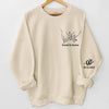 Personalisiertes Unisex-Sweatshirt mit Ärmeldesign – Geschenk für Ehemann/Ehefrau, Jahrestag – Gemeinsame Liebe, Die Herzen Berührt