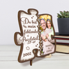 Personalisierte zweilagige Holzplakette – Geschenk für Paar – Du bist mein fehlendes Puzzleteil