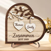 Personalisierte zweilagige Holzplakette – Geschenk für Paar – Für immer an deiner Seite