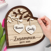 Personalisierte zweilagige Holzplakette – Geschenk für Paar – Für immer an deiner Seite