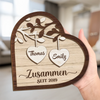 Personalisierte zweilagige Holzplakette – Geschenk für Paar – Für immer an deiner Seite