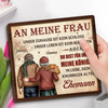 Personalisierte zweilagige Holzplakette – Geschenk für Paar – Für immer meine Königin