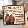 Personalisierte zweilagige Holzplakette – Geschenk für Paar – Für immer meine Königin
