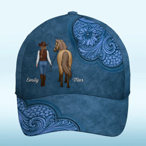 Personalisierte klassische Kappe mit Allover-print – Geschenk für Pferdeliebhaber – Für echte Pferdefans