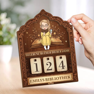 Personalisiertes Holz-Tracker-Schild – Geschenke für Buchliebhaber – Bücher zählen, Erinnerungen sammeln