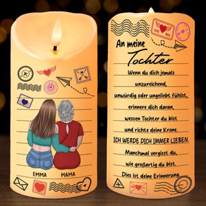 Personalisierte LED-Kerze – Geschenk für Tochter – Für meine Tochter