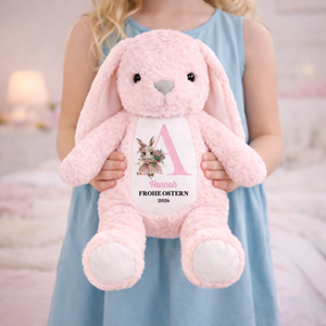 Personalisiertes Osterhase-Kuscheltier – Ostergeschenk für Babys – Der Osterhase ist da