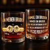 Personalisierte Whiskyglas – Geschenk für Bruder – Wir halten immer zusammen