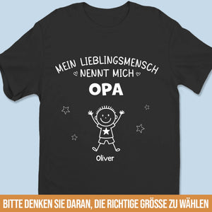 Personalisiertes Unisex-T-Shirt – Geschenk für Opa, Papa – Ein Großvater mit Herz und Seele
