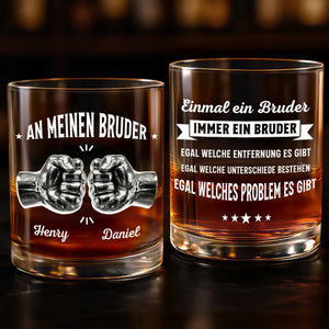 Personalisierte Whiskyglas – Geschenk für Bruder – Immer ein Bruder