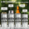 Personalisierte 4-in-1-Dosenkühler
– Geschenk für Bruder – Einmal ein Bruder, immer ein Bruder