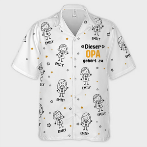 Personalisiertes Hawaiihemd – Vatertagsgeschenk für Opa, Papa – Dieser Opa gehört zu
