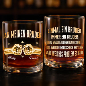 Personalisierte Whiskyglas – Vatertagsgeschenk für Sohn, Bruder – Wir halten immer zusammen