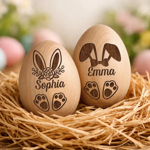 Personalisierter Eier-Shaker aus Holz – Ostergeschenk für Babys – Ein Geschenk der Liebe