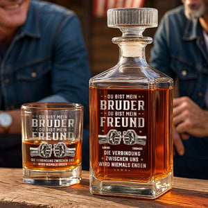 Personalisiertes Whisky-Dekanter-Set – Geschenk für Bruder, bester Freund – kein Zufall sondern Schicksal