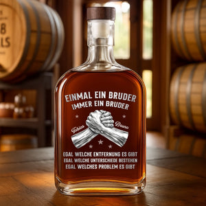 Personalisierte Whiskyflasche - Geschenk für Bruder - Es Gibt Keinen Unterschied, Immer Ein Bruder