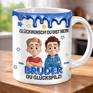Personalisierte Tasse – Geschenk für Bruder – Du hast den besten Bruder