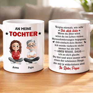 Personalisierte Tasse – Geschenk für Sohn, Tochter – Vergiss nie meine Liebe zu dir