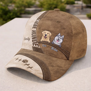 Personalisierte klassische Kappe mit Allover-print – Geschenk für Haustierbesitzer – Liebe Hunde