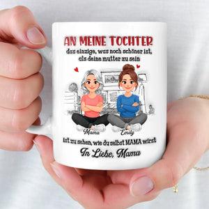 Personalisierte Tasse mit 3D-Effekt – Geschenk für Tochter – Liebe wächst mit dir