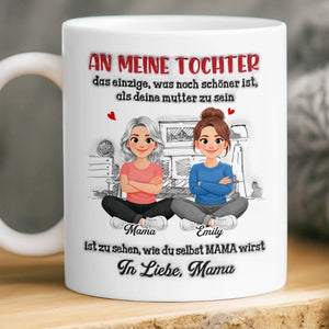 Personalisierte Tasse mit 3D-Effekt – Geschenk für Tochter – Liebe wächst mit dir