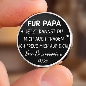 Personalisierter Taschenknuddler mit Foto – Geschenke Für Neue Papa – Bald Trägst Du Mich