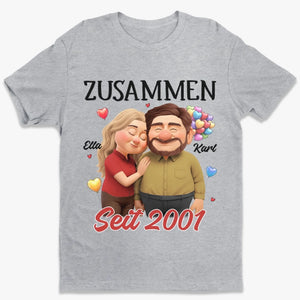 Personalisiertes Unisex-T-Shirt – Geschenk Für Paar – Für Immer Zusammen