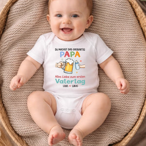 Personalisierte Babybody – Geschenk zum ersten Vatertag – Du bist ein großartiger Papa