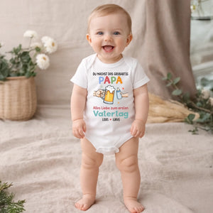 Personalisierte Babybody – Geschenk zum ersten Vatertag – Du bist ein großartiger Papa