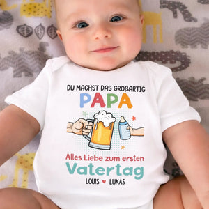 Personalisierte Babybody – Geschenk zum ersten Vatertag – Du bist ein großartiger Papa
