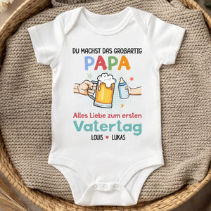 Personalisierte Babybody – Geschenk zum ersten Vatertag – Du bist ein großartiger Papa