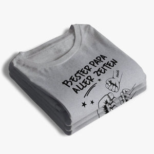 Personalisiertes Unisex-T-Shirt – Geschenke für Papa, Opa – Bester Papa Aller Zeiten