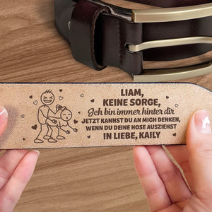 Personalisierter Gravierter Ledergürtel – Geschenke für den Ehemann, Ihn – Jetzt Kannst du An Mich Denken