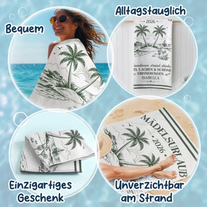 Personalisiertes Strandtuch – Geschenk für Freundinnen & Schwestern – Sommer Vibes den ganzen Tag
