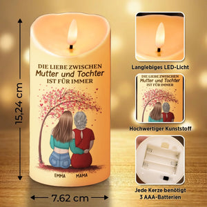 Personalisierte LED-Kerze – Geschenk für Mama, Tochter – Mutter und Tochter ist für immer