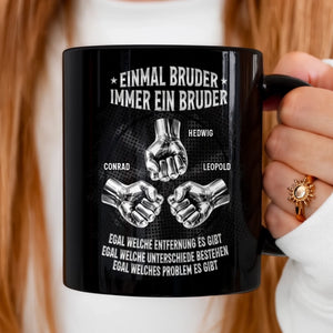 Personalisierte Schwarzer Tasse – Geschenk für Bruder – Du hast den besten Bruder