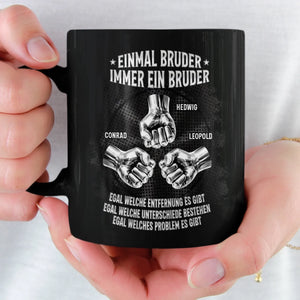 Personalisierte Schwarzer Tasse – Geschenk für Bruder – Du hast den besten Bruder