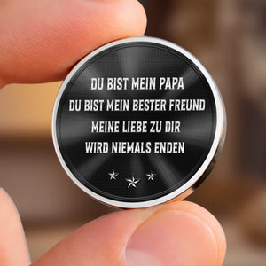 Personalisierter Taschenknuddler – Geschenk Für Papa, Opa – Unsere Liebe endet nie