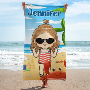 Personalisiertes Strandtuch – Geschenk für Kinder – Schöner im Pool