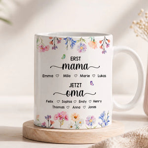 Personalisierte Tasse – Geschenk für Mama, Oma – Die Blume von Mama
